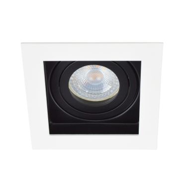 Projectlight Bloq 1 - spot encastrable - 100 x 100 mm, 92 x 92 mm encastrable - blanc et noir
