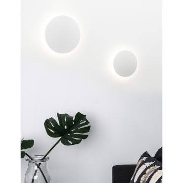 Nova Luce Astrid - applique murale - Ø 18 x 4 cm - 12W LED inclus - blanc sable
