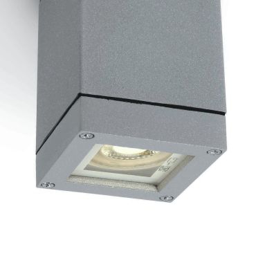 ONE Light GU10 Outdoor Cubes - plafonnier d'extérieur - 6,3 x 6,3 x 9,8 cm - IP54 - gris