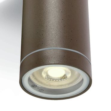 ONE Light GU10 Outdoor Cylinders - plafonnier d'extérieur - Ø 6,5 x 9,5 cm - IP54 - brun rouille