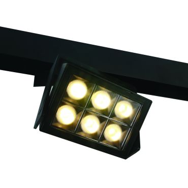 ONE Light système de rail magnétique - Track Lights - spot sur rail - 15 x 12,6 x 3,9 cm - 26W DALI dimmable LED inclus - noir