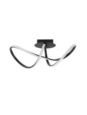 Nova Luce Amara - plafonnier - 61 x 24,5 x 27 cm - 23W LED inclus - noir sable