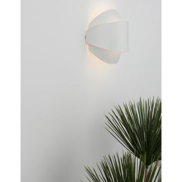 Nova Luce Astrid - applique murale - 20 x 9 x 16 cm - 12W LED inclus - blanc sable