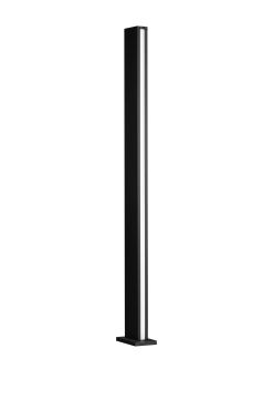 Nova Luce Sasso - poteau de jardin - 15 x 120 x 9,5 cm - 22W LED inclus - IP54 - anthracite foncé