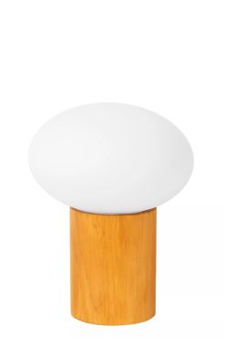 Lucide Birtle - lampe à poser - Ø 15 x 23 cm - bois clair