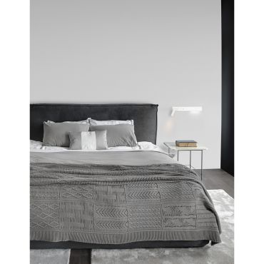 Nova Luce Vida - applique murale avec interrupteur et chargeur USB - 35 x 10 x 8 cm - 5W + 3W LED inclus - blanc sable