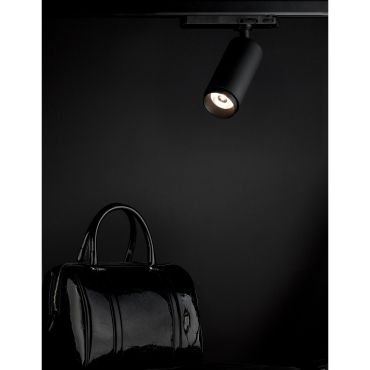 Nova Luce Lavish - Spot sur rail triphasé - 16 x 6 x 20 cm - 24W LED inclus - noir sable