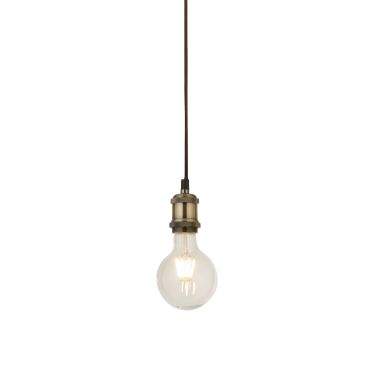 Searchlight Suspension - lampe suspendue - Ø 9,8 x 150 cm - laiton antique