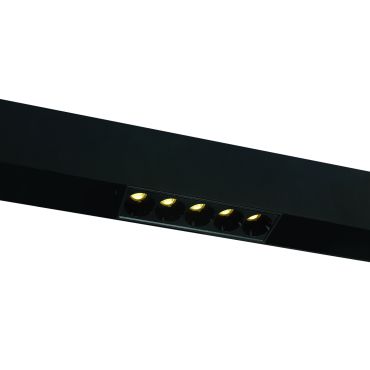 ONE Light système de rail magnétique - Linéaire - spot sur rail - 13,8 x 3,7 x 4,7 cm - 12W LED inclus - noir