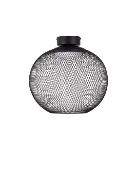 Nova Luce Kinetic - plafonnier - Ø 40 x 40 cm - 19W LED inclus - noir mat