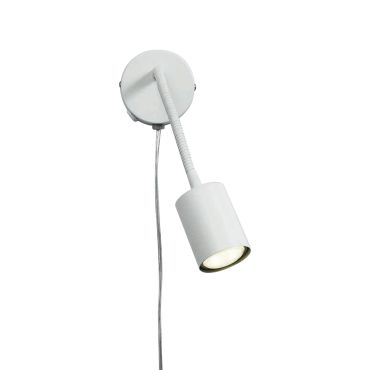 Nordlux Explore Flex - applique murale avec bras de lecture flexible - Ø 5,5 x 8 x 35,5 cm - blanc