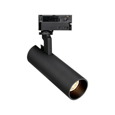 MODÈLE D’EXPOSITION - Maxlight Shinemaker - spot sur rail - système de rail triphasé - Ø 5,5 x 19,6 cm - 15W LED dimmable inclus - noir