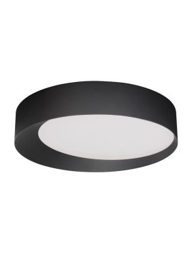 Nova Luce Oby - plafonnier - Ø 60 x 12 cm - 60W LED dimmable inclus - noir sable
