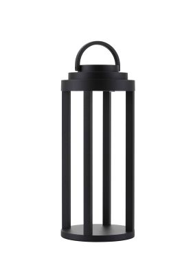 Nova Luce Mocha - lampe de table portable - Ø 15 x 35 cm - 2W dimmable LED inclus -  IP54 - anthracite foncé