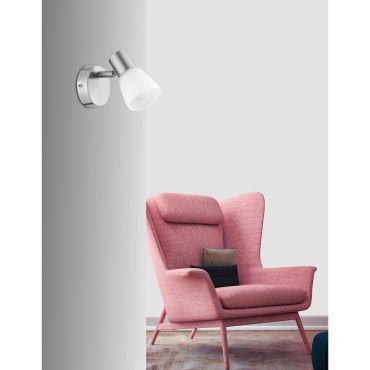Nova Luce Publico - spot en saillie - 8 x 13 x 10,5 cm - nickel satiné