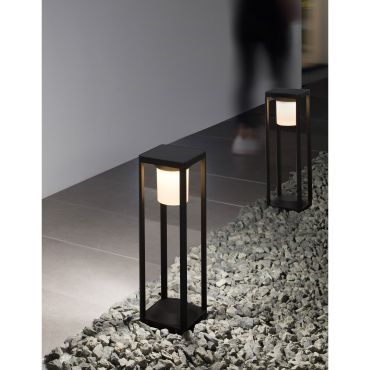 Nova Luce Loveto - lampadaire portable avec capteur solaire - 14,5 x 14,5 x 50 cm - 1,5W dimmable LED inclus - IP65 - anthracite