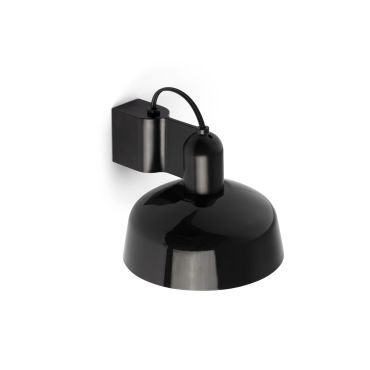 Faro Tatawin - applique - Ø 18,4 x 15,5 cm - noir satiné et noir brillant