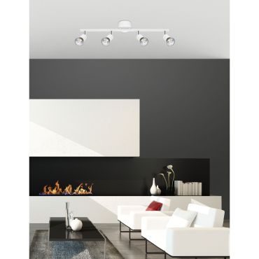Nova Luce Base - spot en saillie 4L - 51 x 8 x 10,9 cm - blanc mat