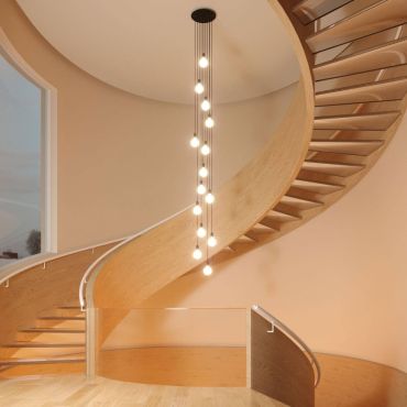Creative Cables - Rose-One Rosace de plafond ronde pour 14 points lumineux - Ø 40 x 3,5 cm - noir
