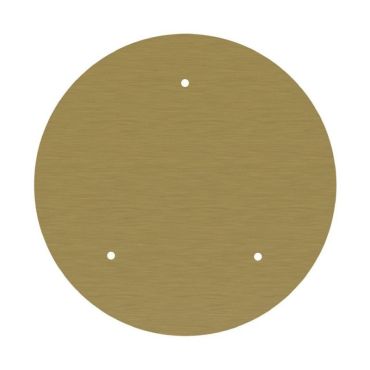 Creative Cables - Rose-One Rosace de plafond ronde pour 3 points lumineux en triangle - Ø 40 x 3,5 cm - or avec finition noire