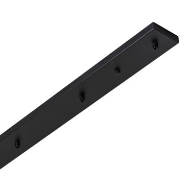 ETH - plaque de plafond 5 points lumineux - 120 x 9 x 2,5 cm - noir mat