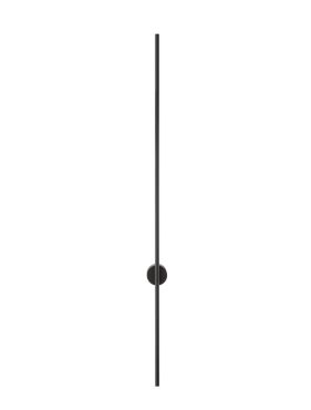 Nova Luce Aden - applique murale - 1,5 x 6,5 x 120 cm - 20W LED inclus - noir sable