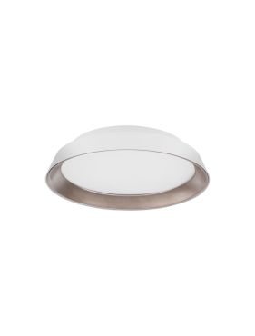 Nova Luce Vela - plafonnier - Ø 45 x 9,5 cm - LED 30W dimmable incluse - sable blanc et café