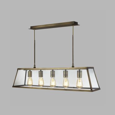 Searchlight Voyager - lampe suspendue - 90 x 20 x 100 cm - laiton antique