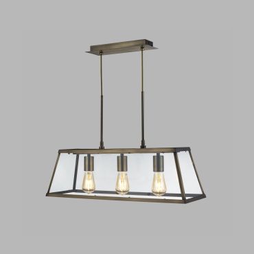 Searchlight Voyager - lampe suspendue - 65 x 20 x 100 cm - laiton antique