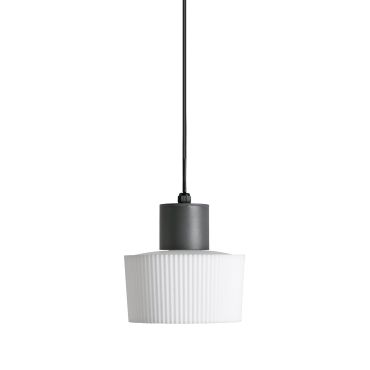 Faro Muffin - lampe suspendue - Ø 22 x 155 cm - IP44 - gris foncé
