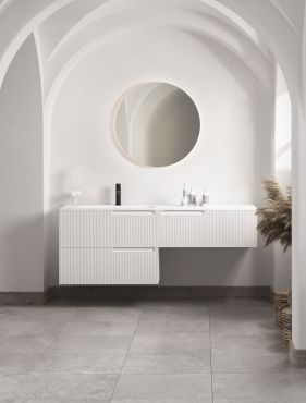 Nova Luce Dab - miroir avec éclairage - Ø 60 x 3 cm - 33W LED inclus - IP44 - argent