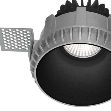 Nova Luce Belluno - spot encastré sans garniture - Ø 82 mm, Ø 105 mm encastré - IP54 - noir