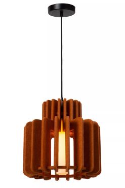 Lucide Rollo - lampe suspendue - Ø 31 x 150 cm - Terracotta