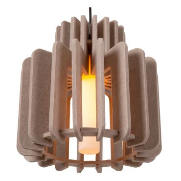 Lucide Rollo - lampe suspendue - Ø 40 x 150 cm - taupe