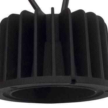 Nova Luce Cob - Module LED - Ø 6,3 x 3,8 cm - 10W LED inclus non-dimmersible - IP44 - noir - couleur de lumière blanche