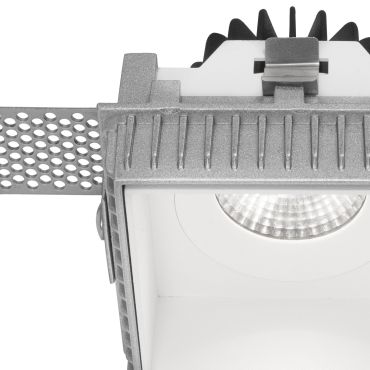 Nova Luce Belluno - spot encastrable sans garniture - 73 x 73 mm, 96 x 96 mm taille d'encastrement - IP54 - blanc
