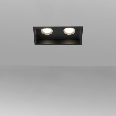Faro Hyde - spot encastré - 89 x 89 mm, 165 x 83 mm taille d'encastrement - IP44 - noir mat