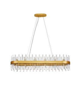 Nova Luce Crown - lampe suspendue - 36 x 120 cm - or satiné
