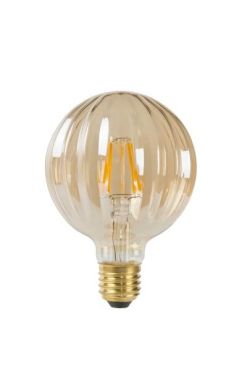 Lucide Lampe à filament LED -Ø 9,5 x 13,5 cm - E27 - 6W non-dimmable - ambre