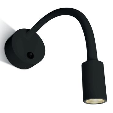 ONE Light Reading Spots - applique murale avec interrupteur - 20 x 8 cm - 3W LED inclus - noir