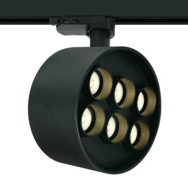 ONE Light Dark Light Tubes - spot sur rail - système de rail triphasé - Ø 13,5 x 7,7 cm - 36W LED inclus - noir