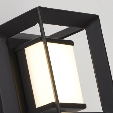 Searchlight Chaplin - applique murale - 8 x 10 cm -1,7W LED inclus - IP44 - noir mat