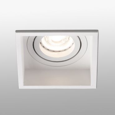 Faro Hyde - spot encastrable - 89 x 89 mm, 83 x 83 mm encastrable - blanc mat
