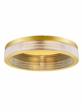 Nova Luce Kinara - plafonnier - Ø 60 x 11 cm - 70W dimmable LED inclus - or