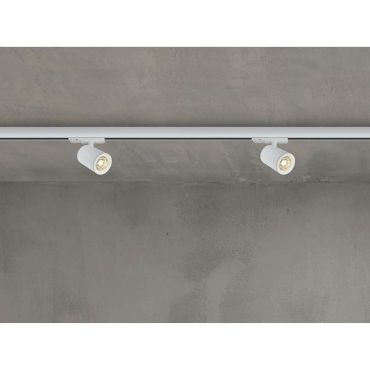 ONE Light Shop PRO - spot sur rail - système de rail triphasé - Ø 10 x 14,1 cm - 40W LED dimmable inclus - blanc - couleur de lumière blanche