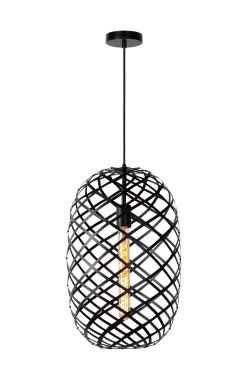 Lucide Wolfram - lampe suspendue - Ø 32 x 180 cm - noir