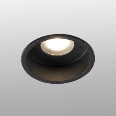 Faro Hyde - spot encastrable - Ø 89 mm, Ø 83 mm encastrable - IP44 - noir mat