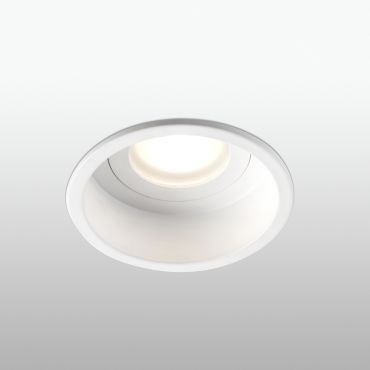 Faro Hyde - spot encastrable - Ø 89 mm, Ø 83 mm encastrable - IP44 - blanc mat