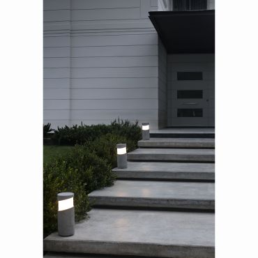 Faro Block - lampe de jardin - Ø 14,7 x 35 cm - IP65 - gris