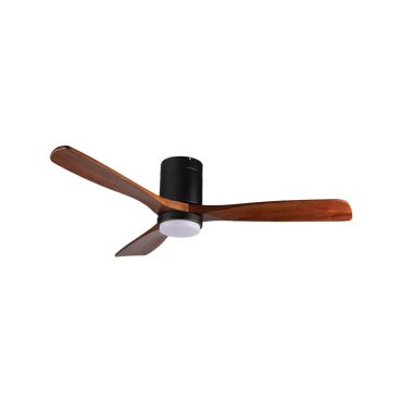 Faro Air - ventilateur de plafond avec lumière - Ø 132 cm - noir et noyer